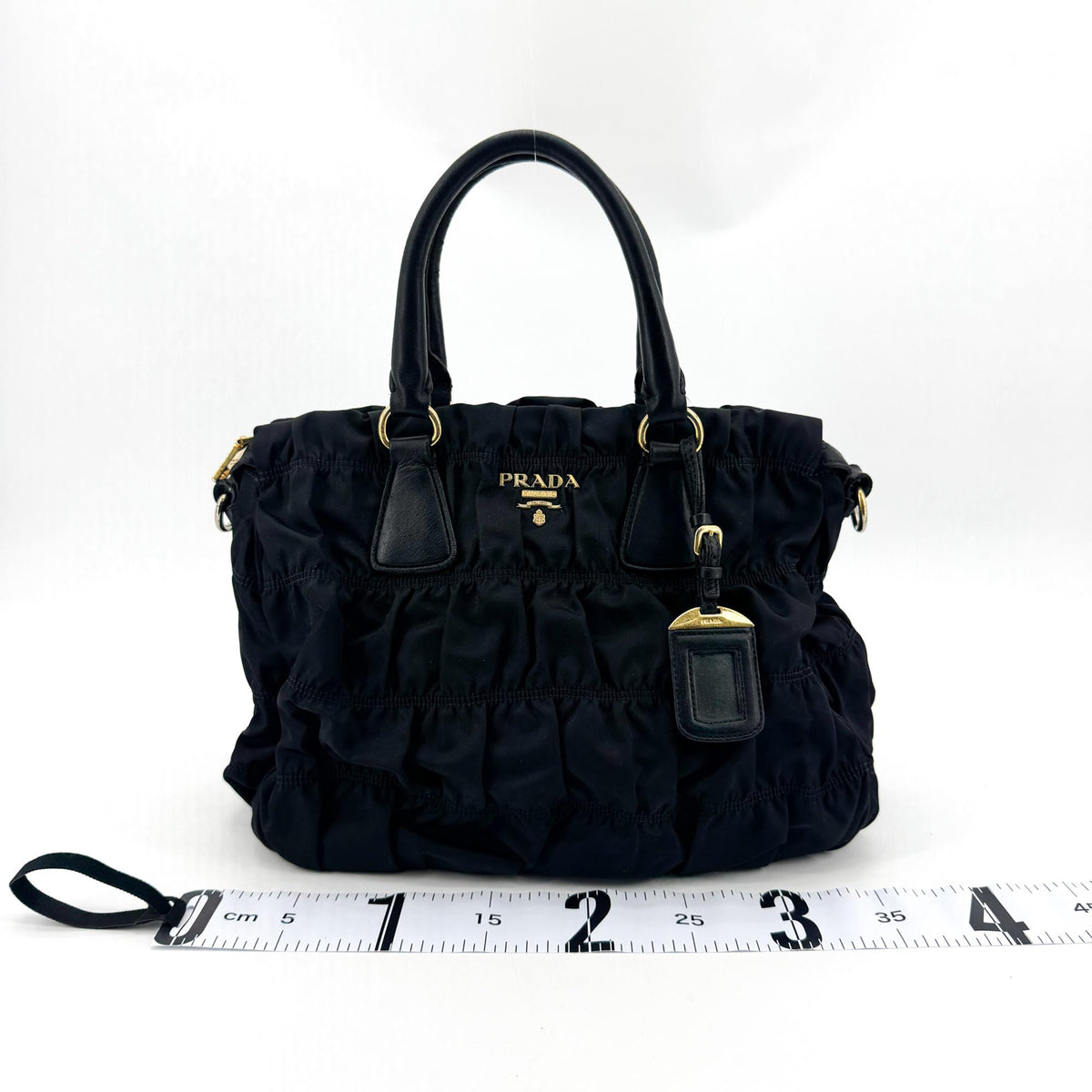 Prada Tessuto Gaufre Tote Bag Black