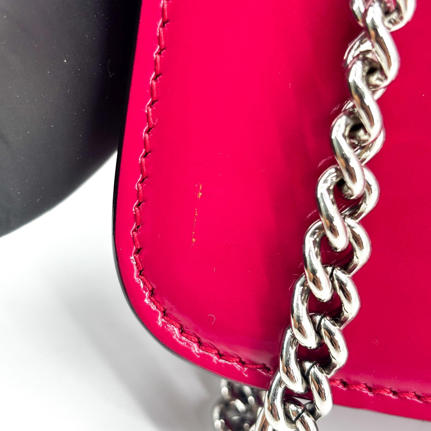 Gucci Blondie Medium Shoulder Bag Red with Silver Hardware
