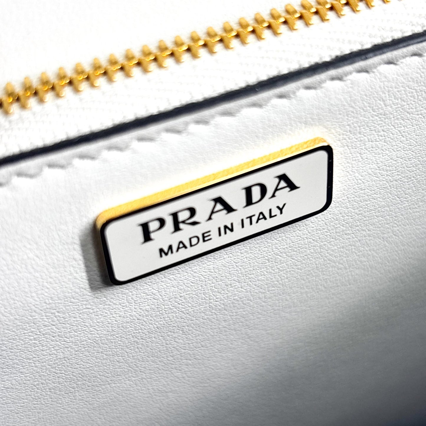 Prada Saffiano Evelop Chain Shoulder Bag White