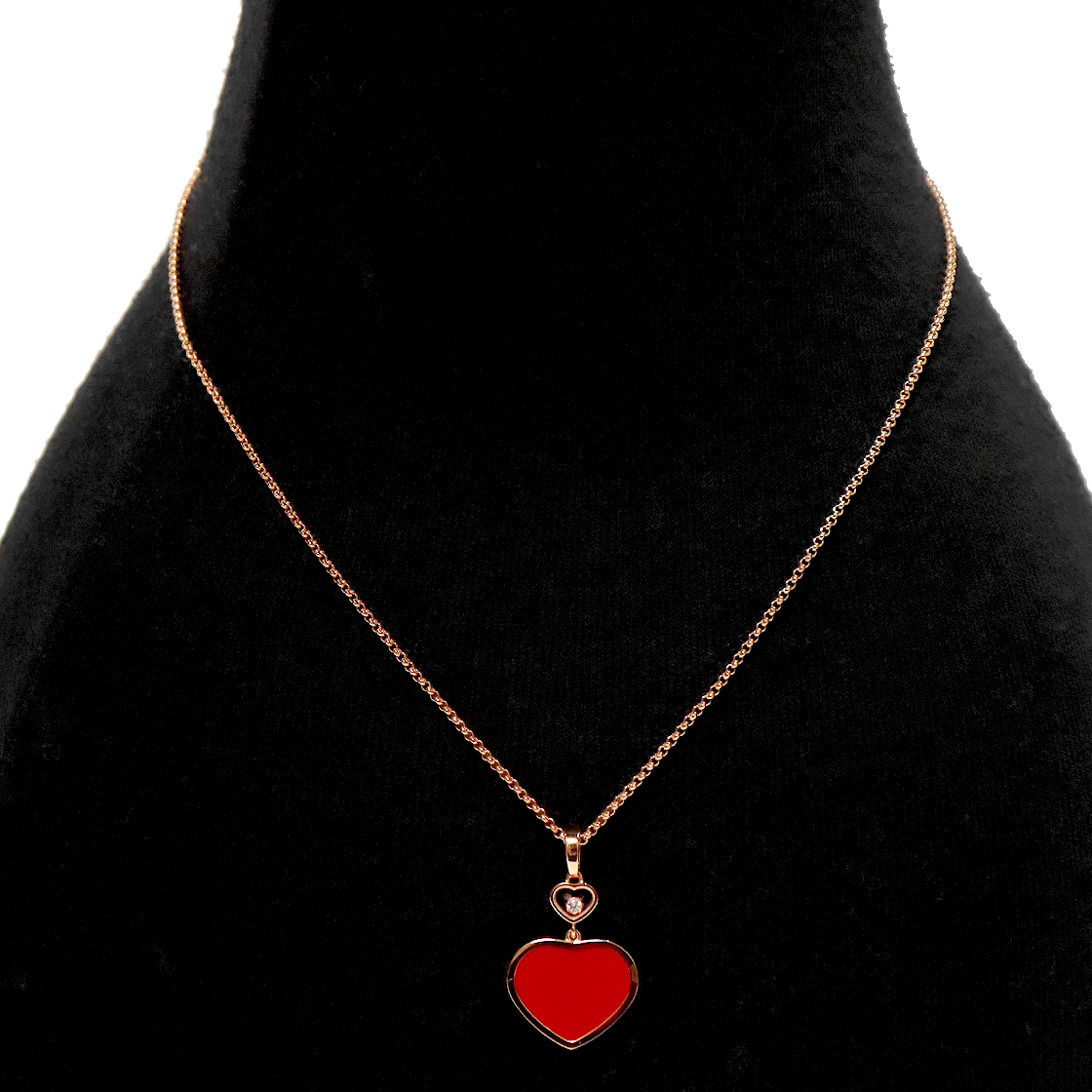 Chopard 750 Rose Gold Happy Pendant Necklace