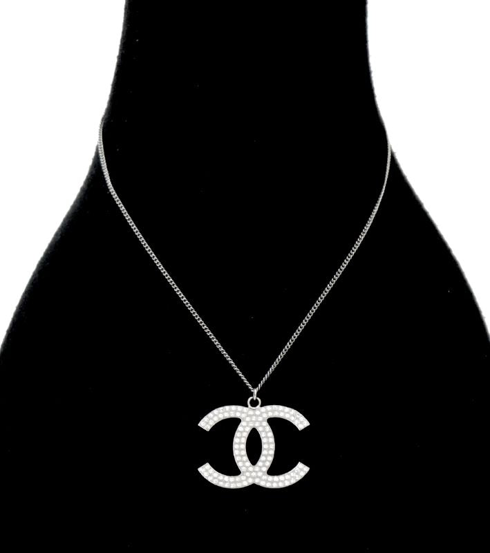 Chanel Cubic CC Silver Necklace