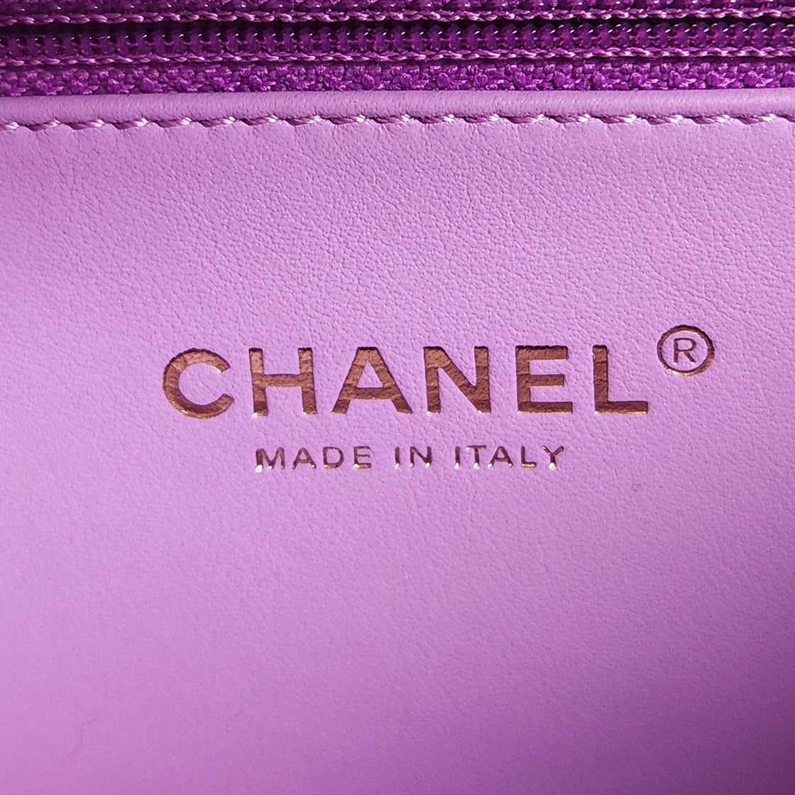 Chanel Purple Caviar Cosmetics Top-Handle Crossbody Bag