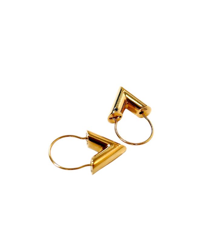 Louis Vuitton Essential V Gold Earrings