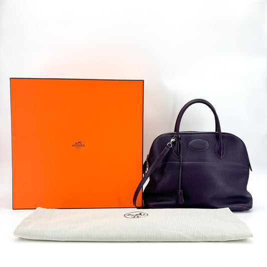 Hermès Bolide 31 Clemence Raisin Attributs Argentés
