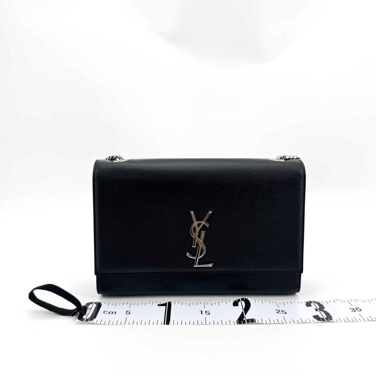 Saint Laurent Medium Sunset Crossbody Bag Black with Silver Hardware