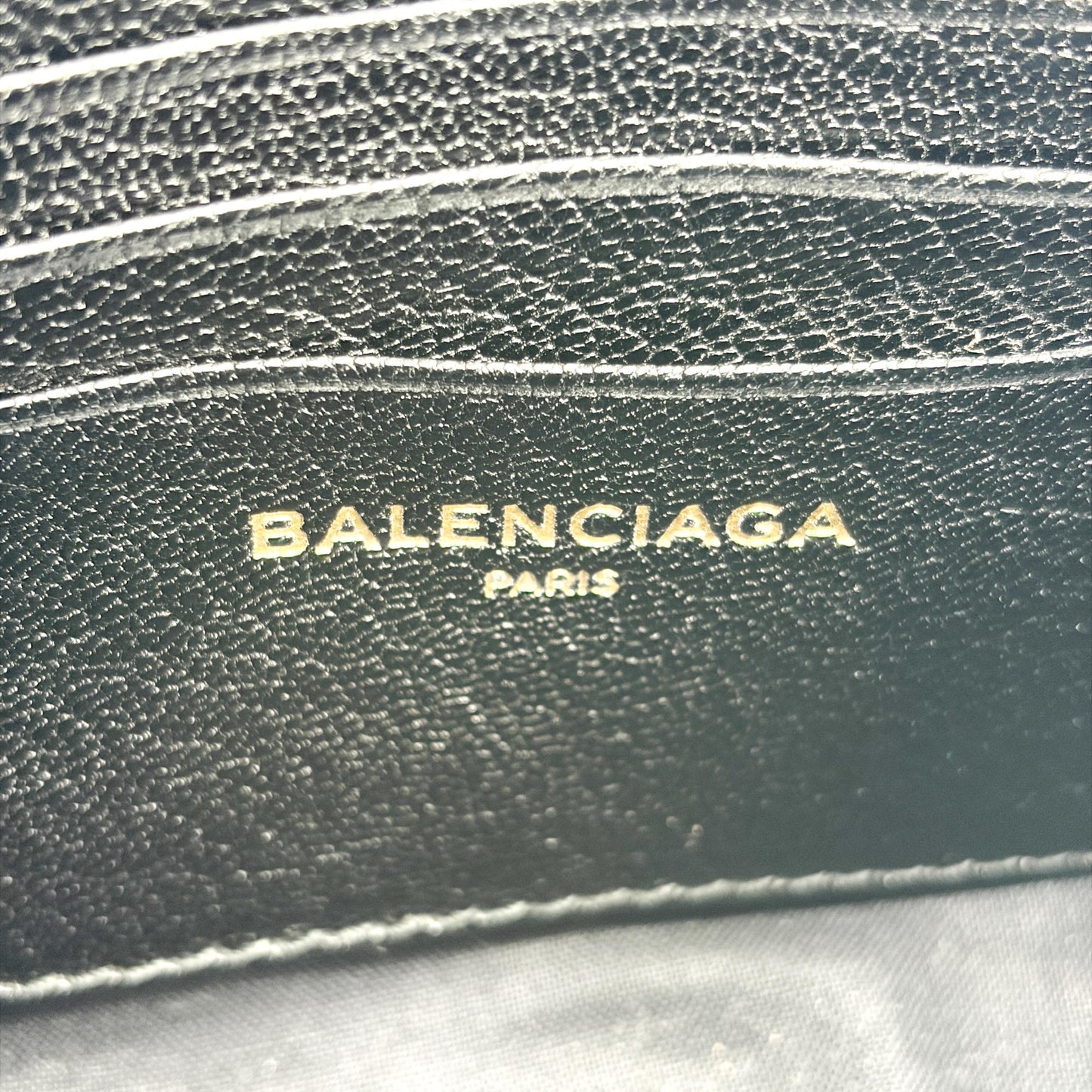 Balenciaga Classic Metallic Edge Reporter XS Black Gold Hardware