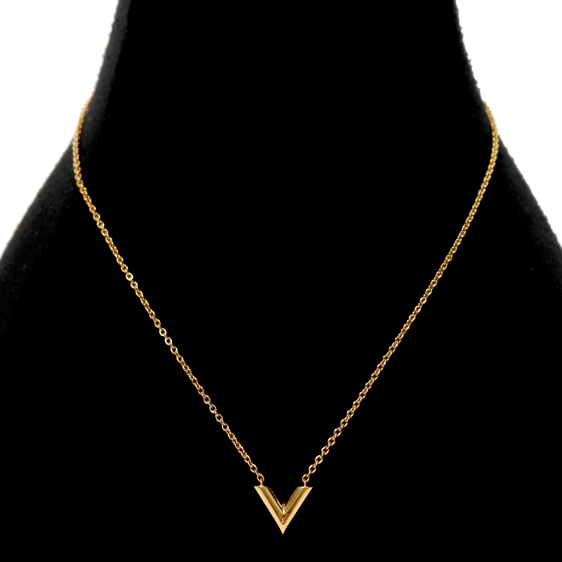 Louis Vuitton Essential V Gold Necklace