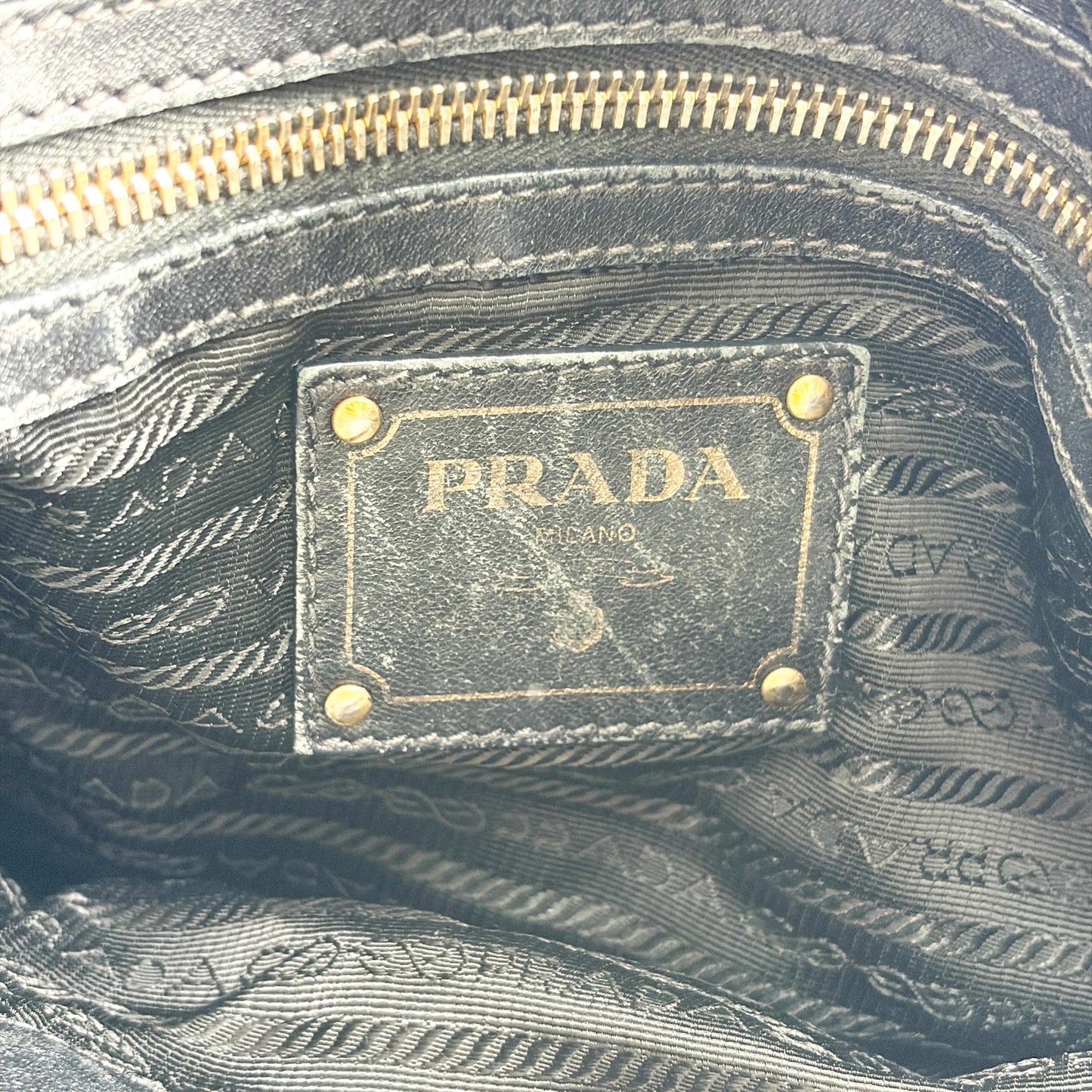 Prada Tessuto Nylon Shoulder Bag Black