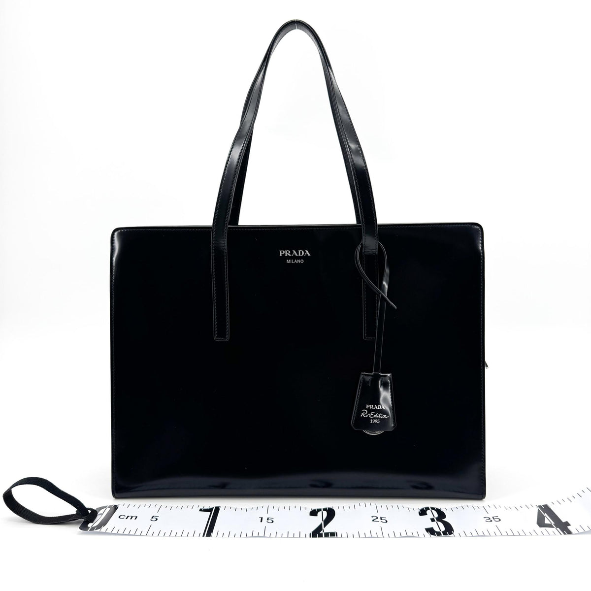Prada Re-edition 1995 Brushed Leather Handbag Black