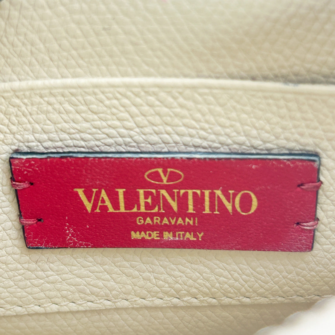 Valentino Ivory V Logo Hobo Bag