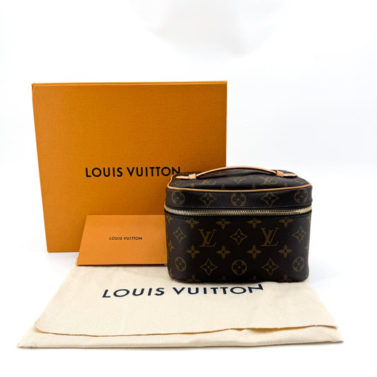 Louis Vuitton Monogram Nice Mini Beauty Case Brown