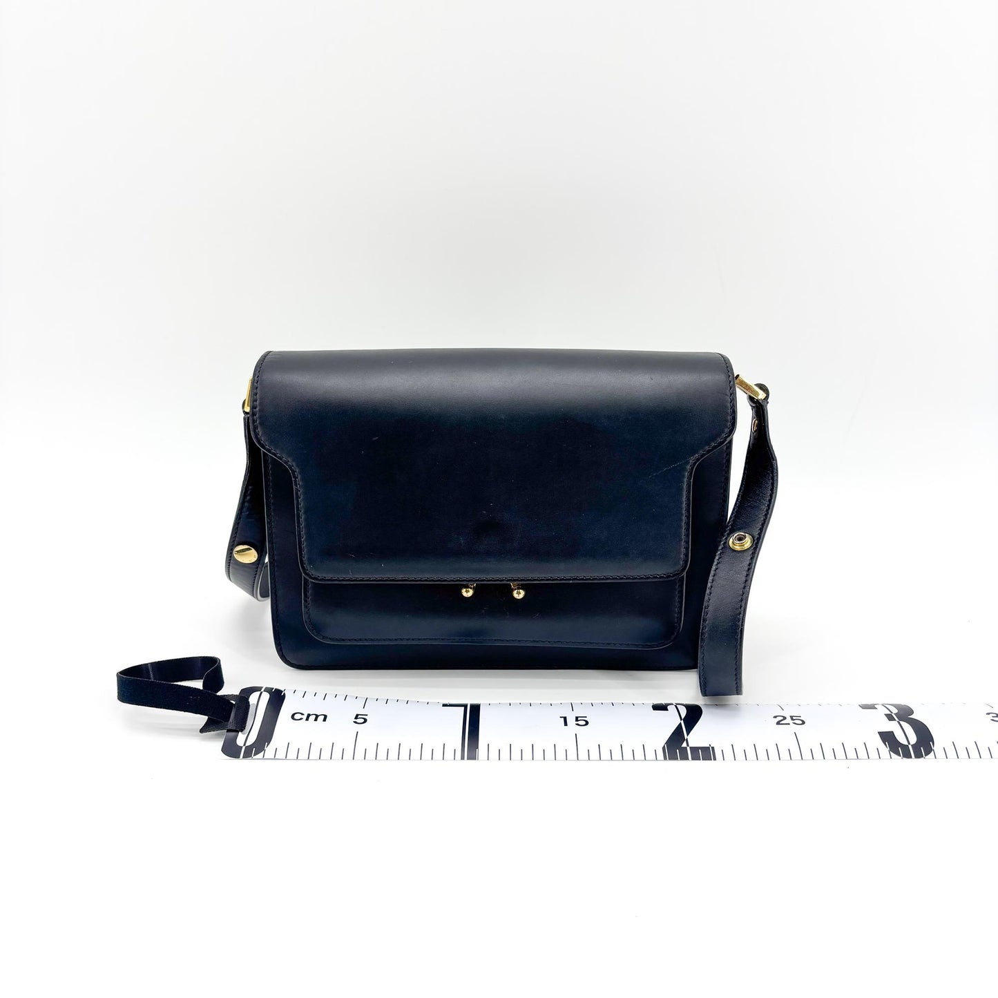 Sac porté épaule Marni Medium Trunk bleu marine