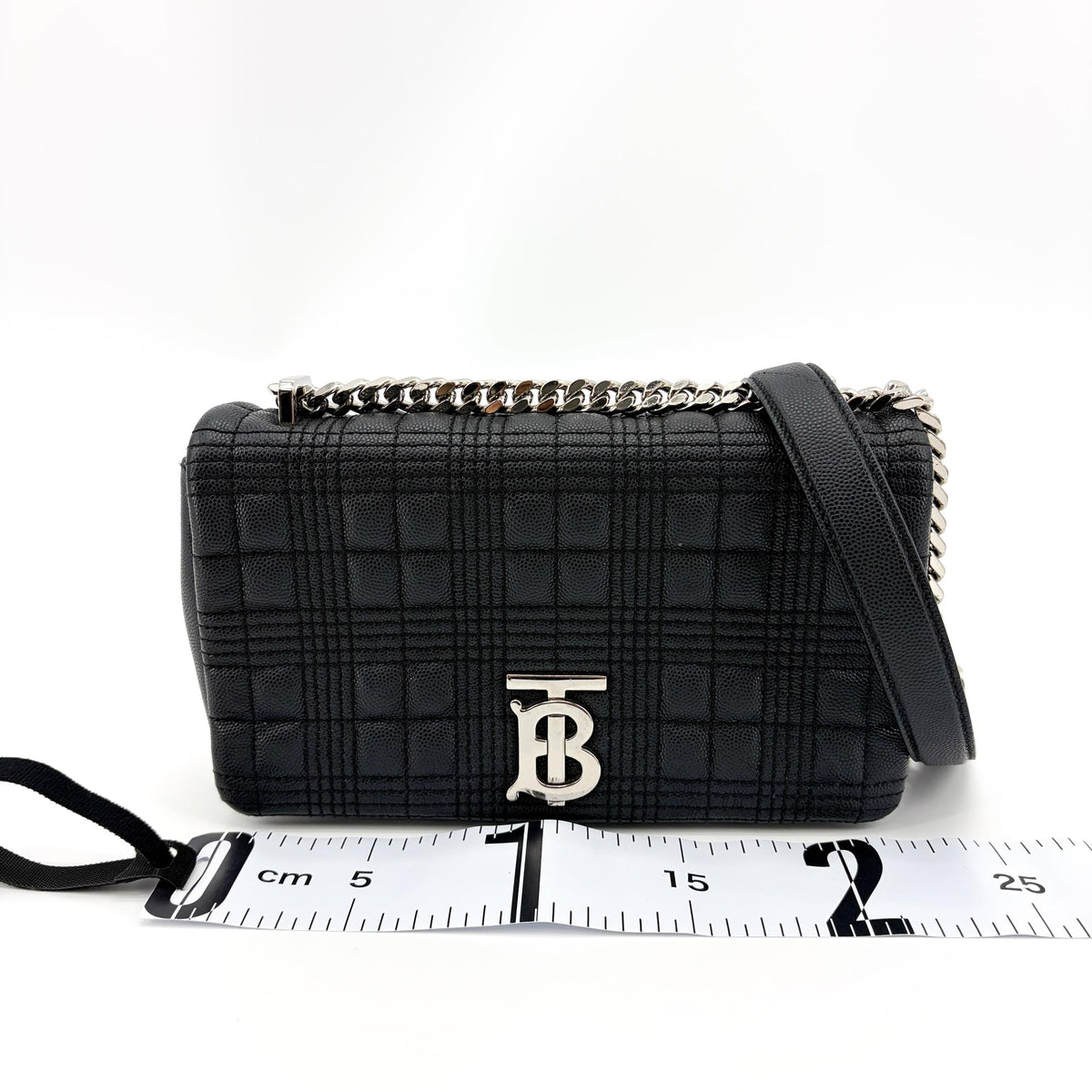 Burberry Small Lola Crossbody Bag Black Silver Hardware
