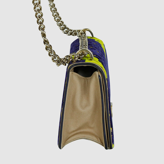 Velvet Oblique Diorama Chain Shoulder Bag Crossbody Bag