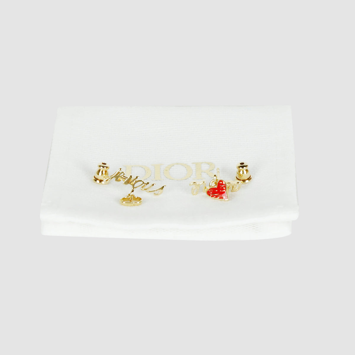 Lettering charm earrings
