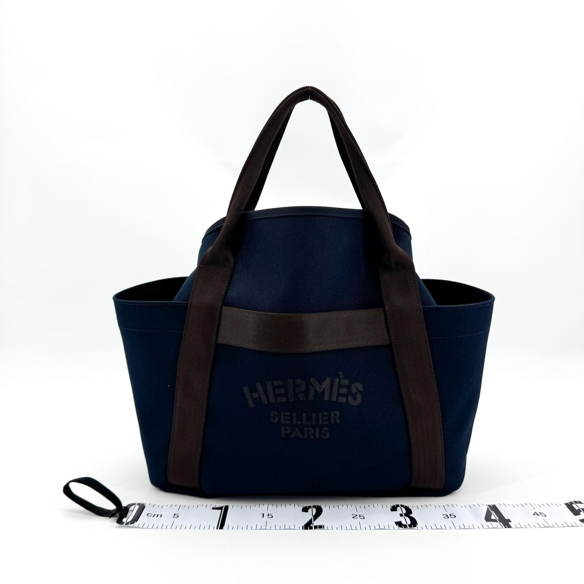 Hermès Grooming Bag Navy Brown