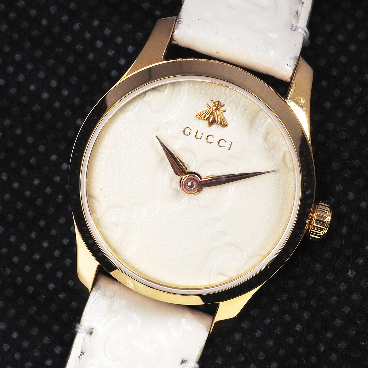 Gucci 126.5 Timeless Quartz Leather Band Watch