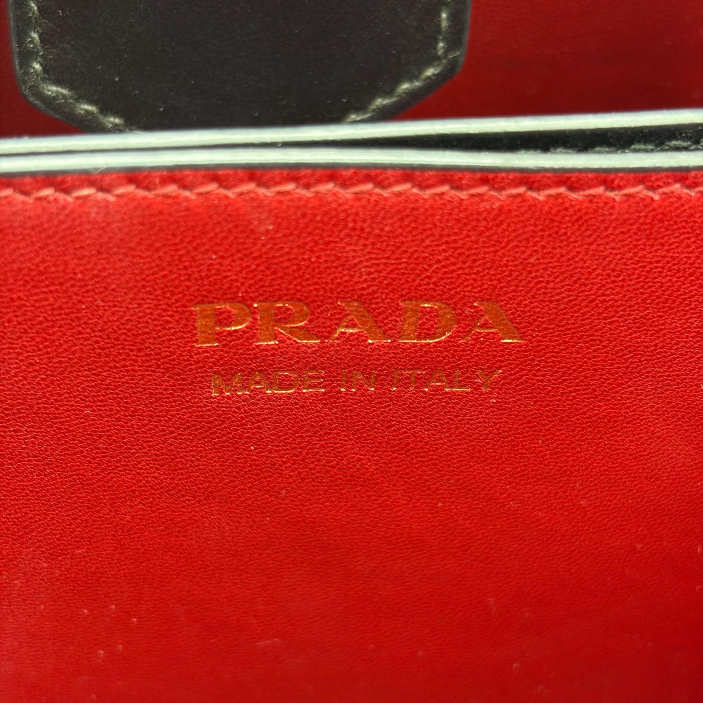 Prada Small Saffiano Leather Panier Bag Black