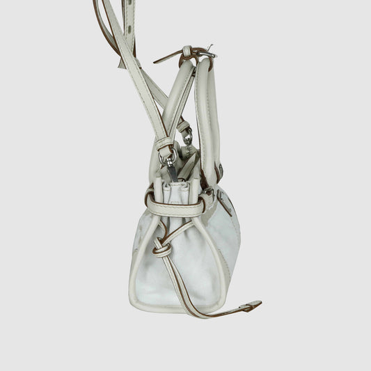 Small Print Linen Bonnie Tote Bag Crossbody 1BA486