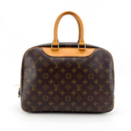 Louis Vuitton Monogram Deauville Tote Bag Brown