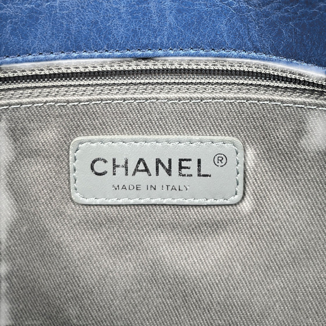 Chanel Blue Quilted CC Flap Chain Shoulder Bag