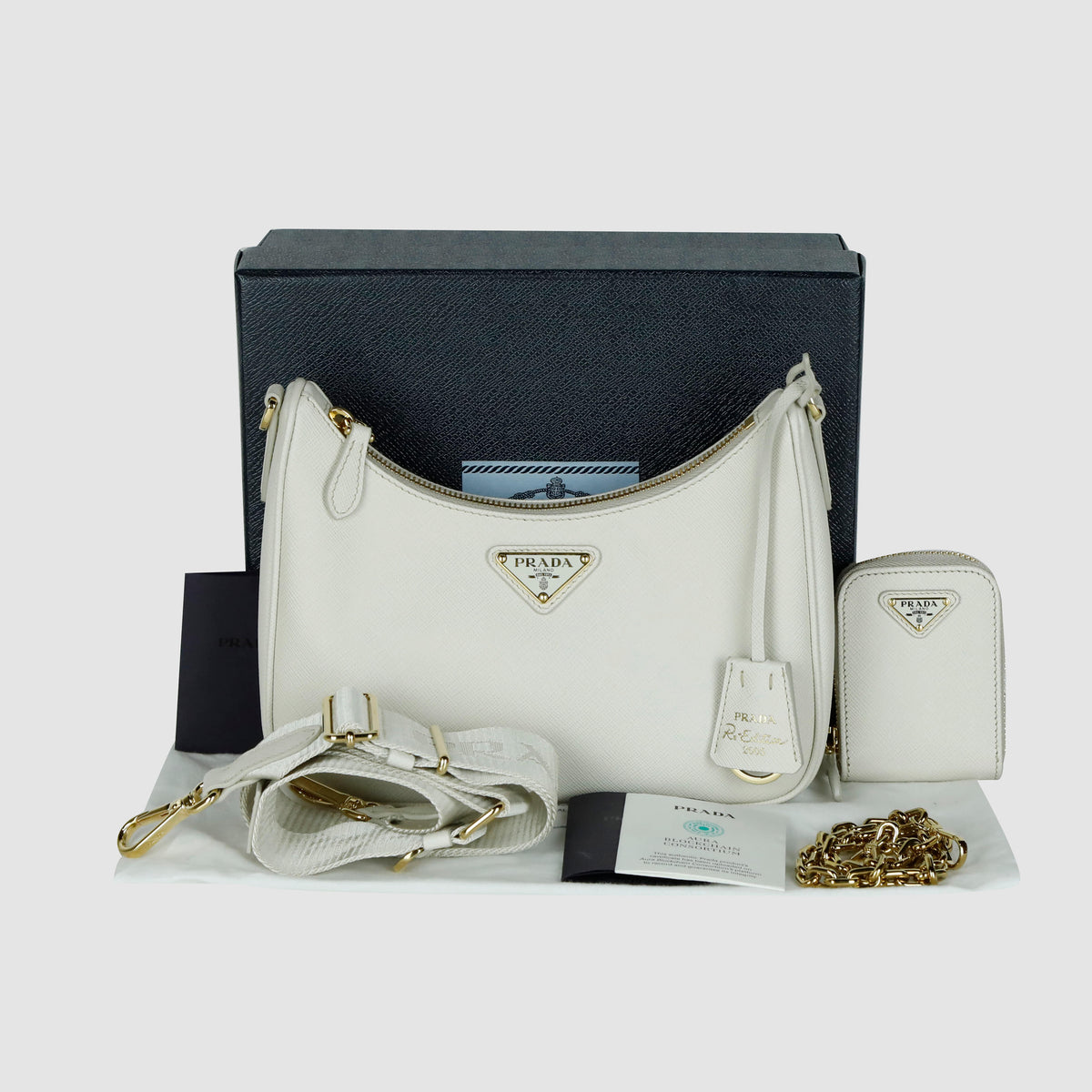 Re-edition 2005 Saffiano Leather Shoulder Bag Crossbody 1BH204