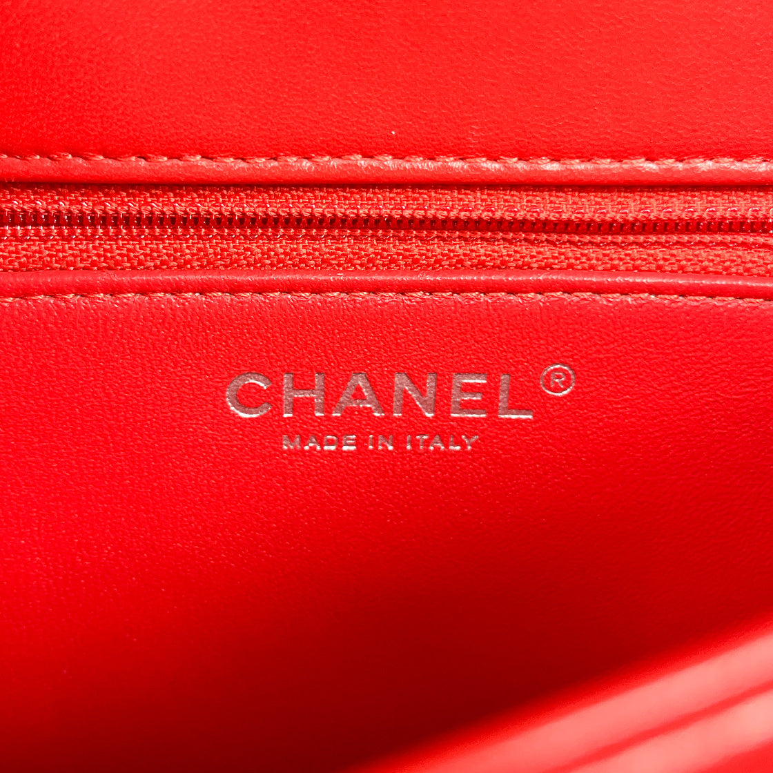 Chanel Red Lambskin Trendy CC Shoulder Bag