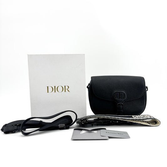 Dior Medium Barbie Bag Black Grained Calfskin Black Hardware