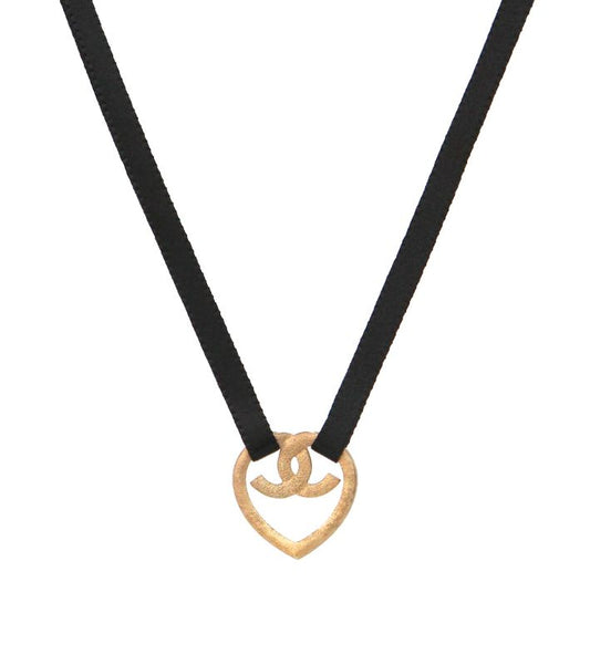 Chanel Cubic Heart CC Necklace