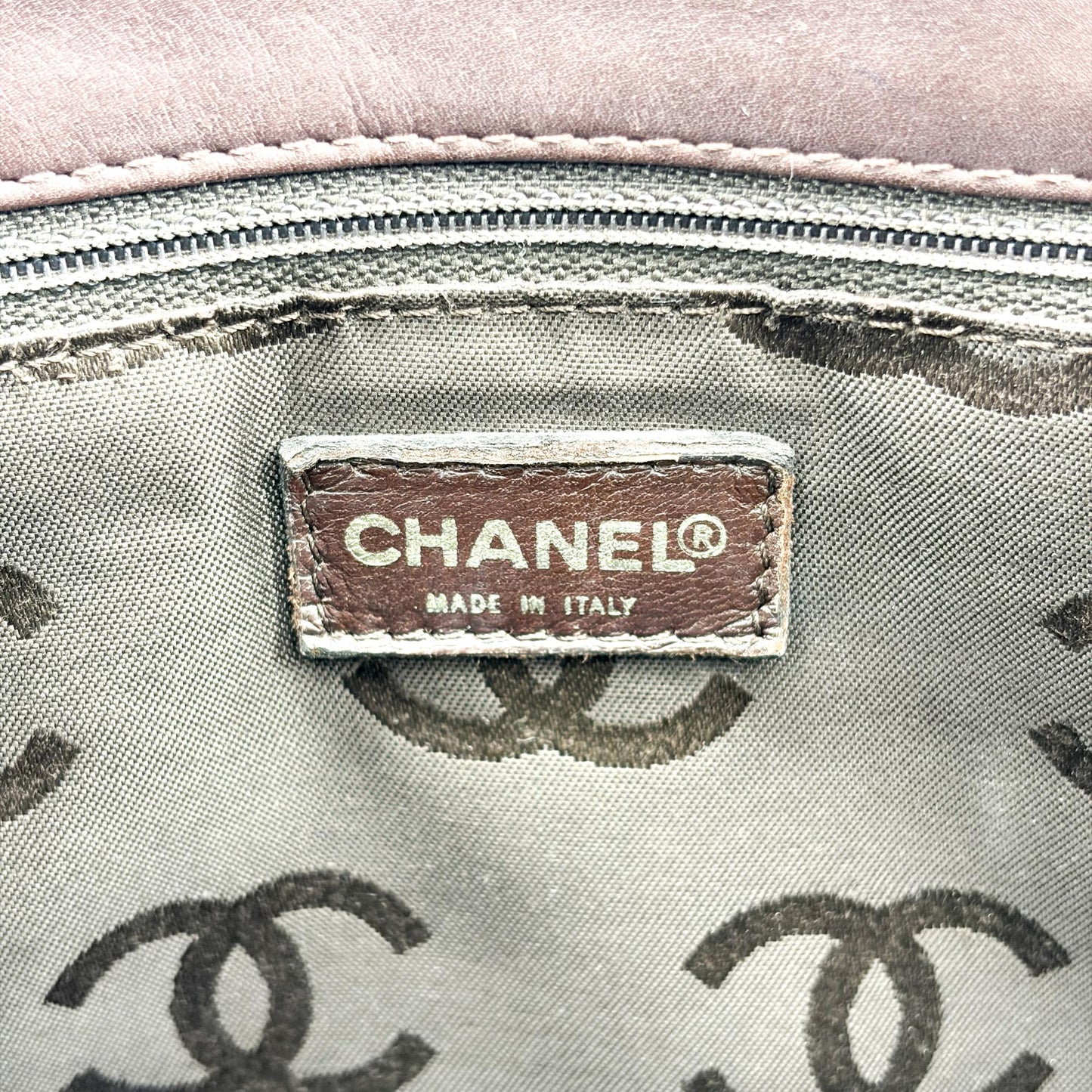 Chanel Chocolate Bar Chain Shoulder Bag Dark Brown Gold Hardware