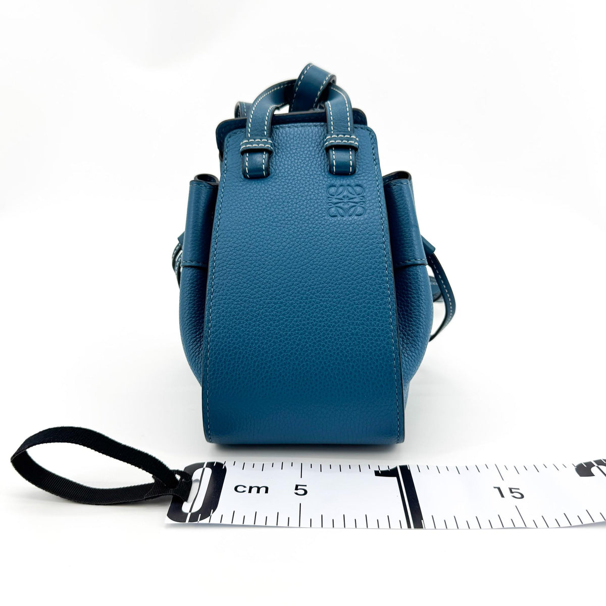 Loewe Mini Hamock Bag Pebble Calfskin Blue