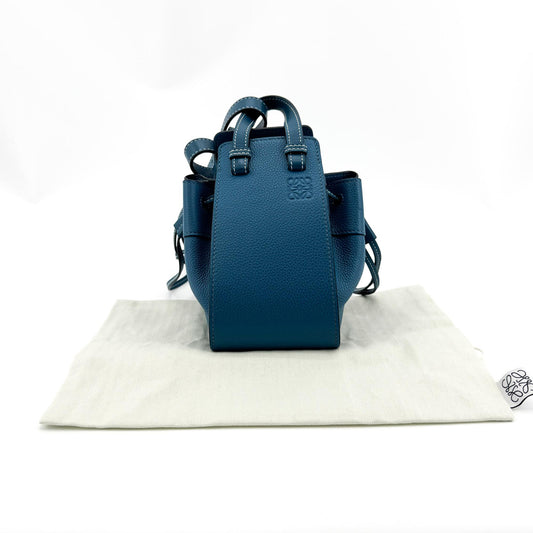 Loewe Mini Hamock Bag Pebble Calfskin Blue