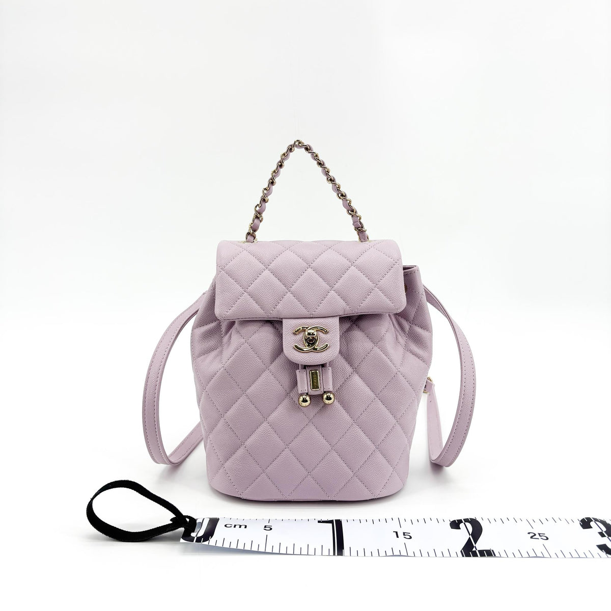 Chanel Dumas Backpack Small Caviar Lilac Gold Hardware