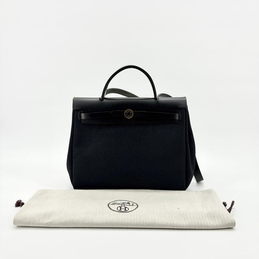 Hermès Herbag 31 Noir Doré