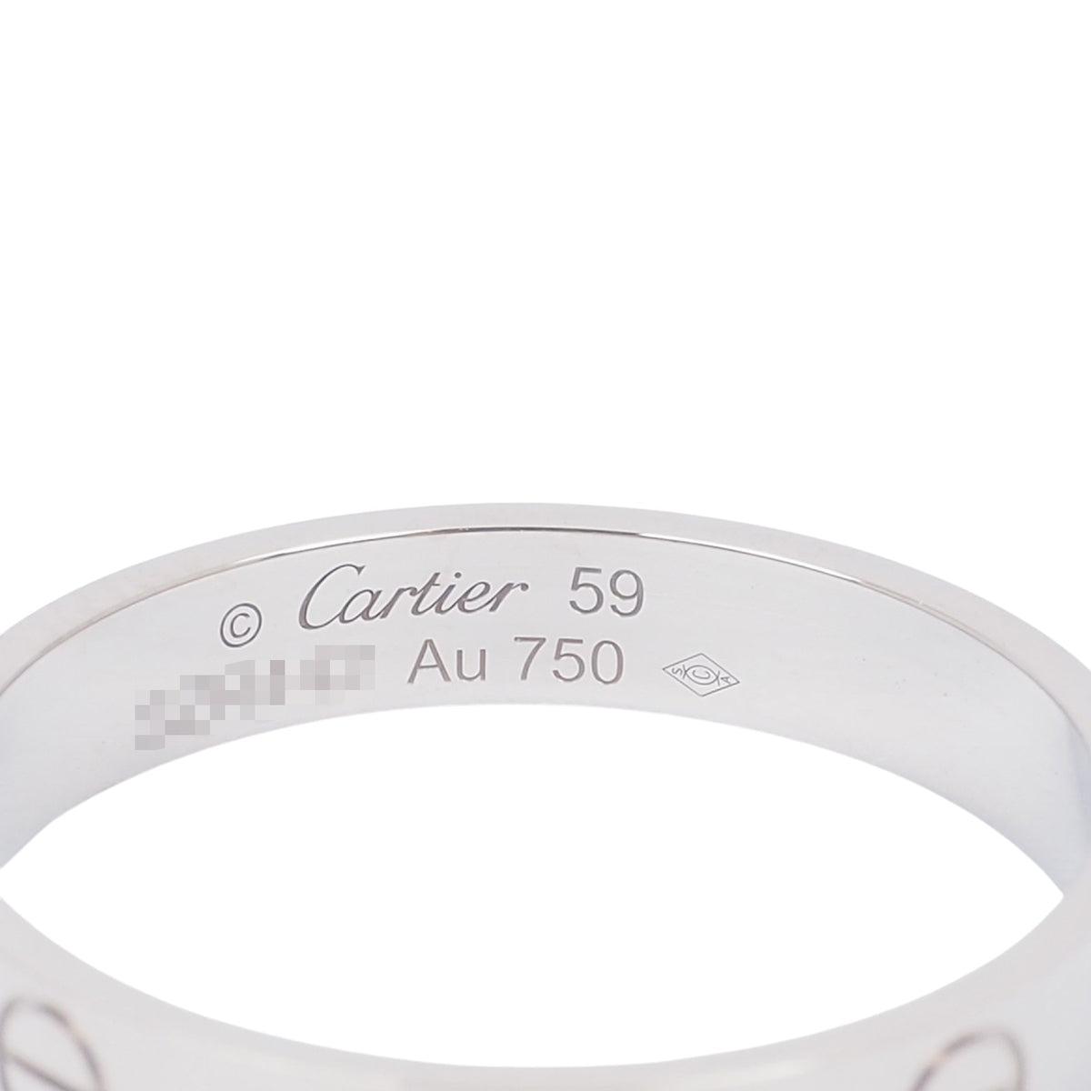 Cartier B4085100 White Gold Small Love Ring