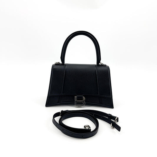 Balenciaga Hourglass XS Top Handle Bag Black