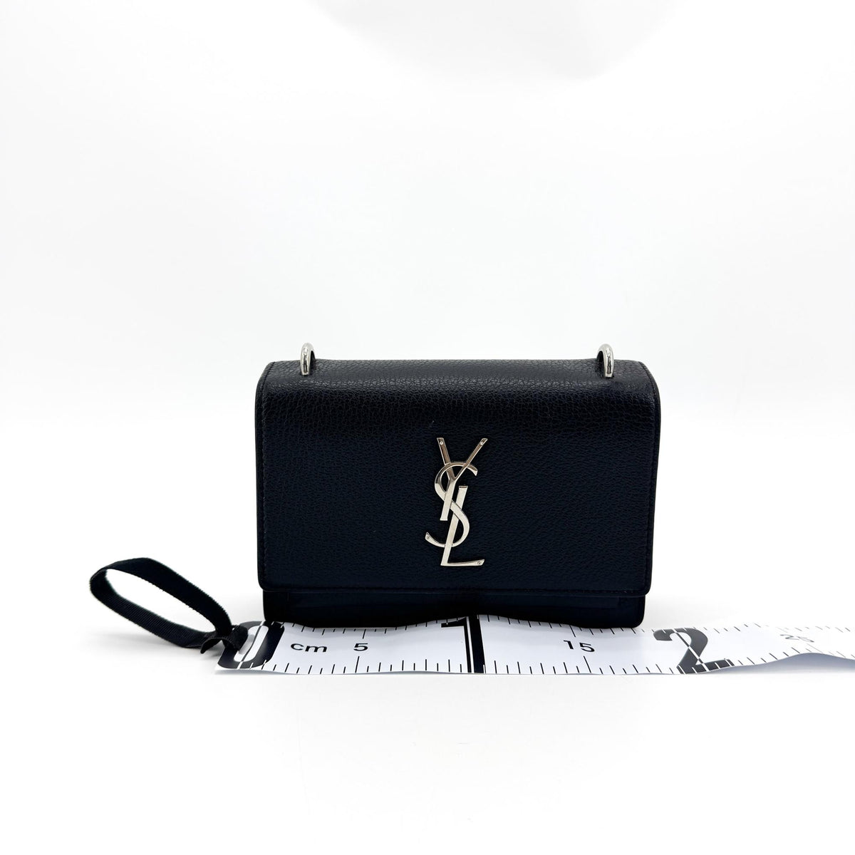 Saint Laurent Mini Sunset Crossbody Bag Black with Silver Hardware