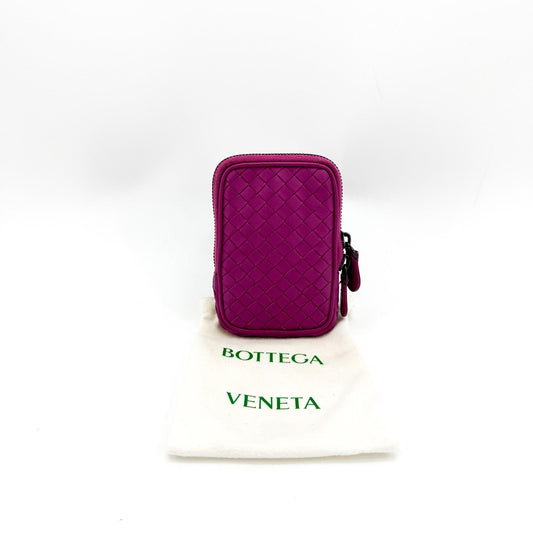 Bottega Veneta Intrecciato Mini Zipper Clutch Purple