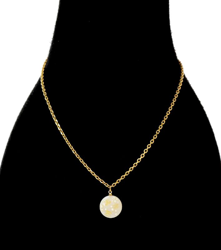 Chanel Pearl CC Pendant Gold Necklace