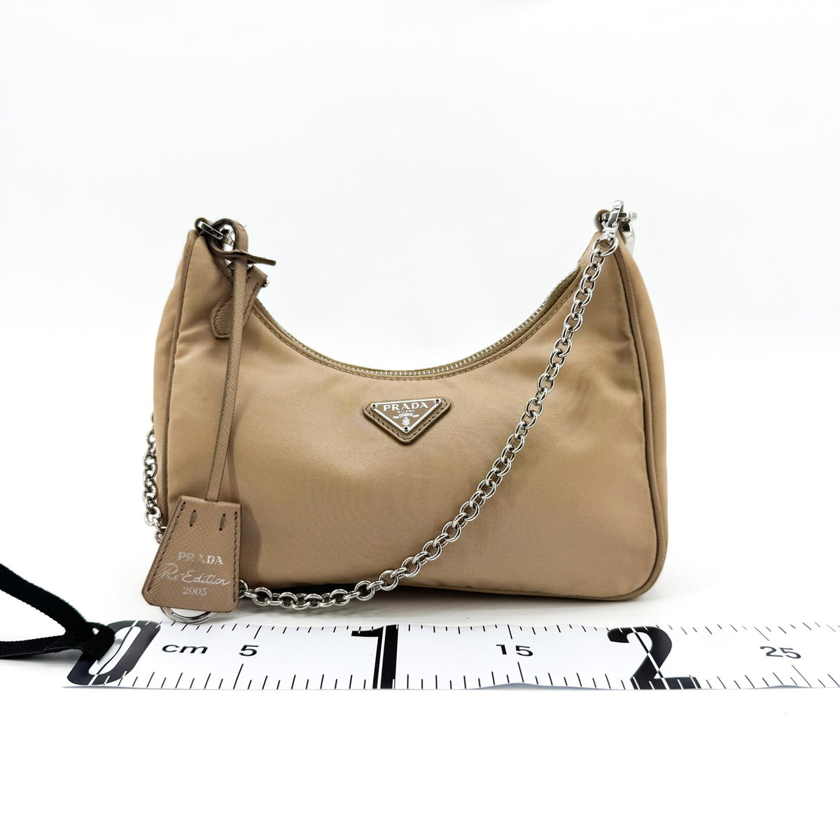 Prada Re-Edition 2005 Re-Nylon Shoulder Bag Beige
