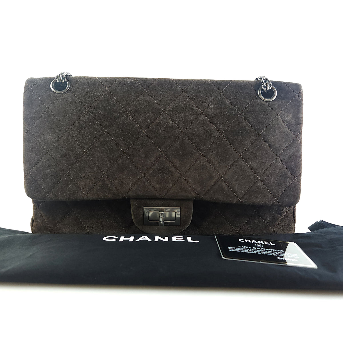 Large 2.55 Suede Flap Shoulder Bag