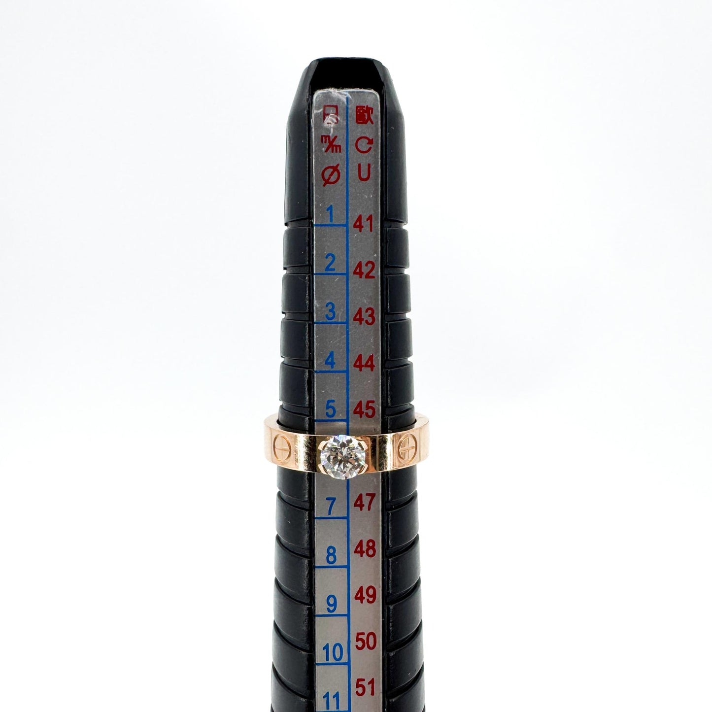 Cartier Love Solitaire Ring 18K Pink Gold Diamond
