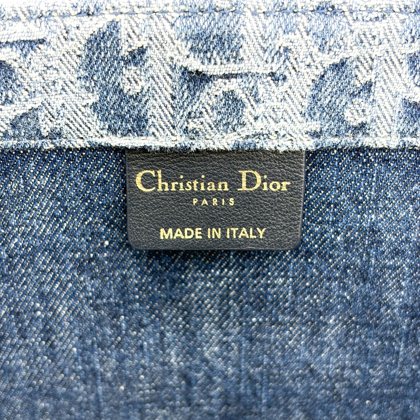 Dior Medium Book Tote in Blue with Oblique Embroidery