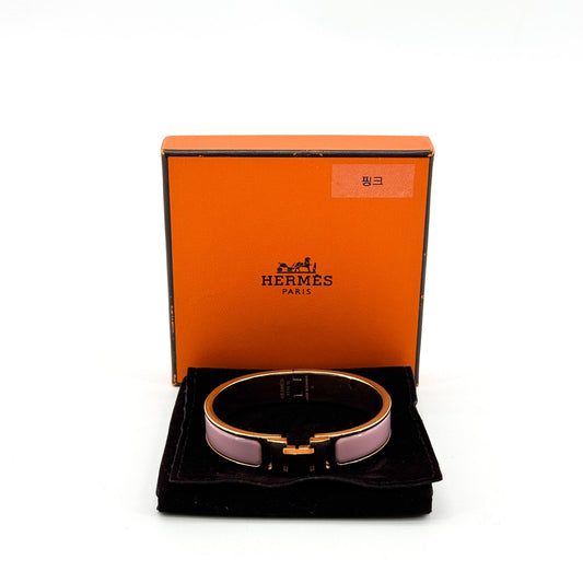 Hermès Click H Bracelet Pink Gold Hardware PM