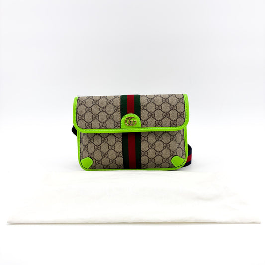 Sac Ceinture Gucci Ophidia GG Supreme Vert Néon