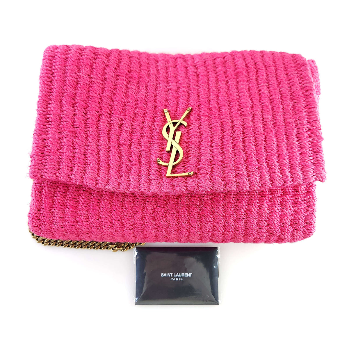 Medium Raffia Kate Chain Shoulder Bag 580065