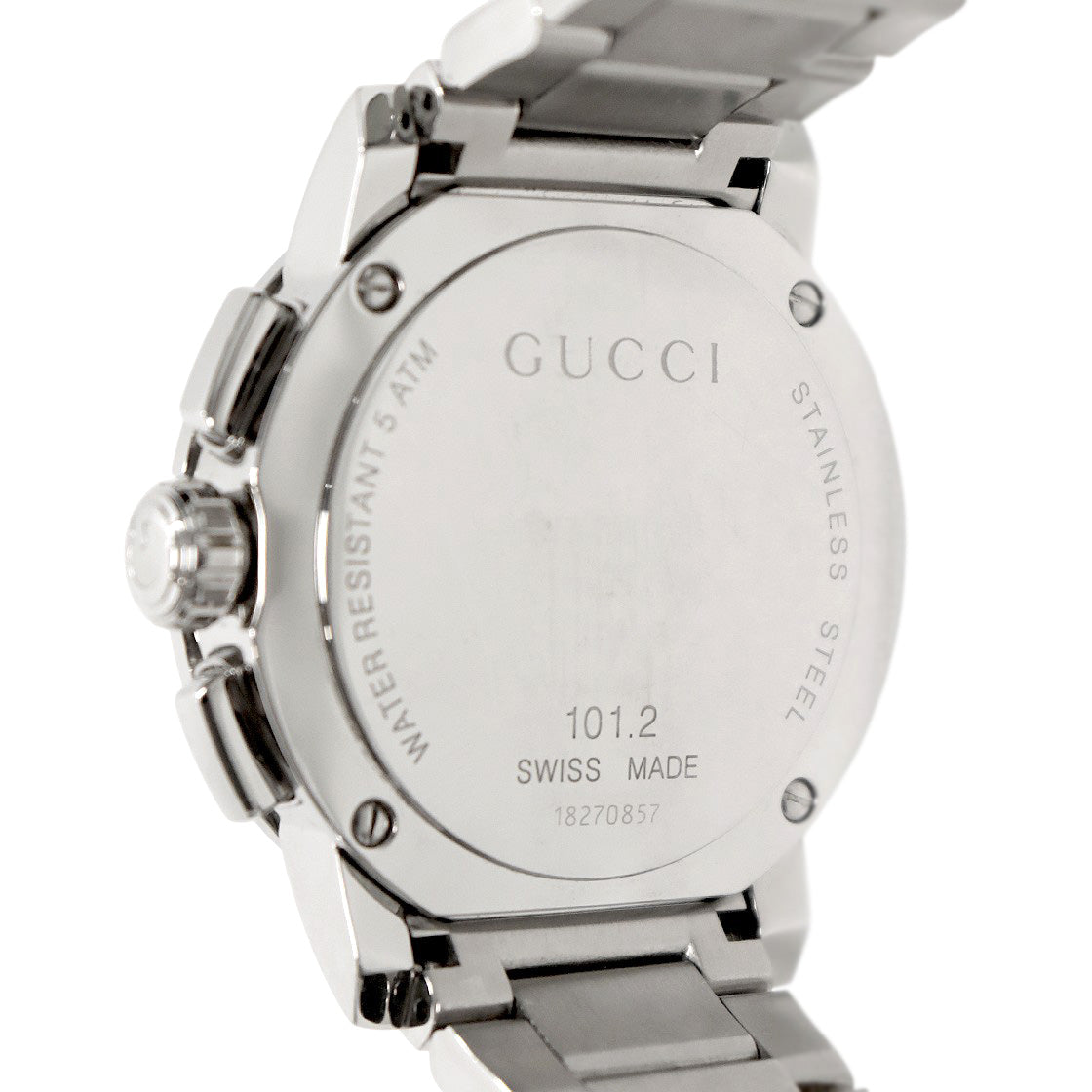 Gucci 44mm G Chrono Steel Quartz Watch