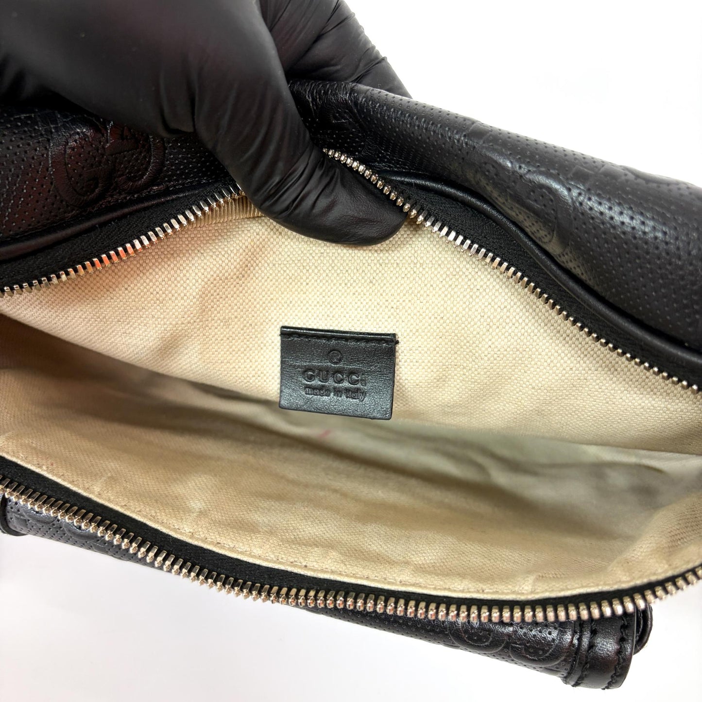 Gucci GG Embossed Belt Bag Black