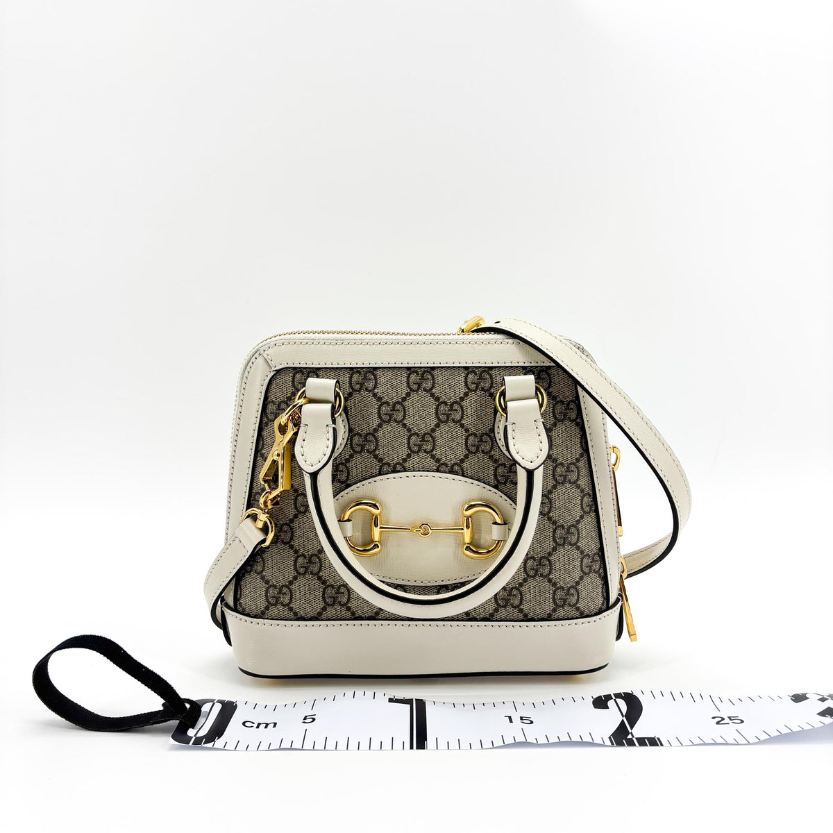 Gucci Horsebit 1955 Mini Top Handle Bag White
