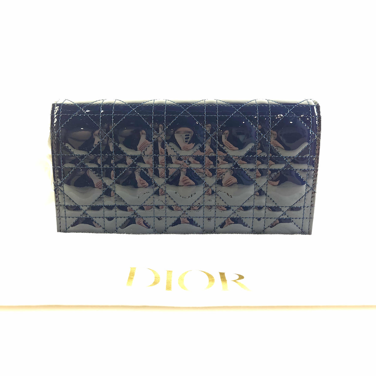 Patent Cannage Lady Chain Strap Pouch Crossbody Bag S0204OVRB